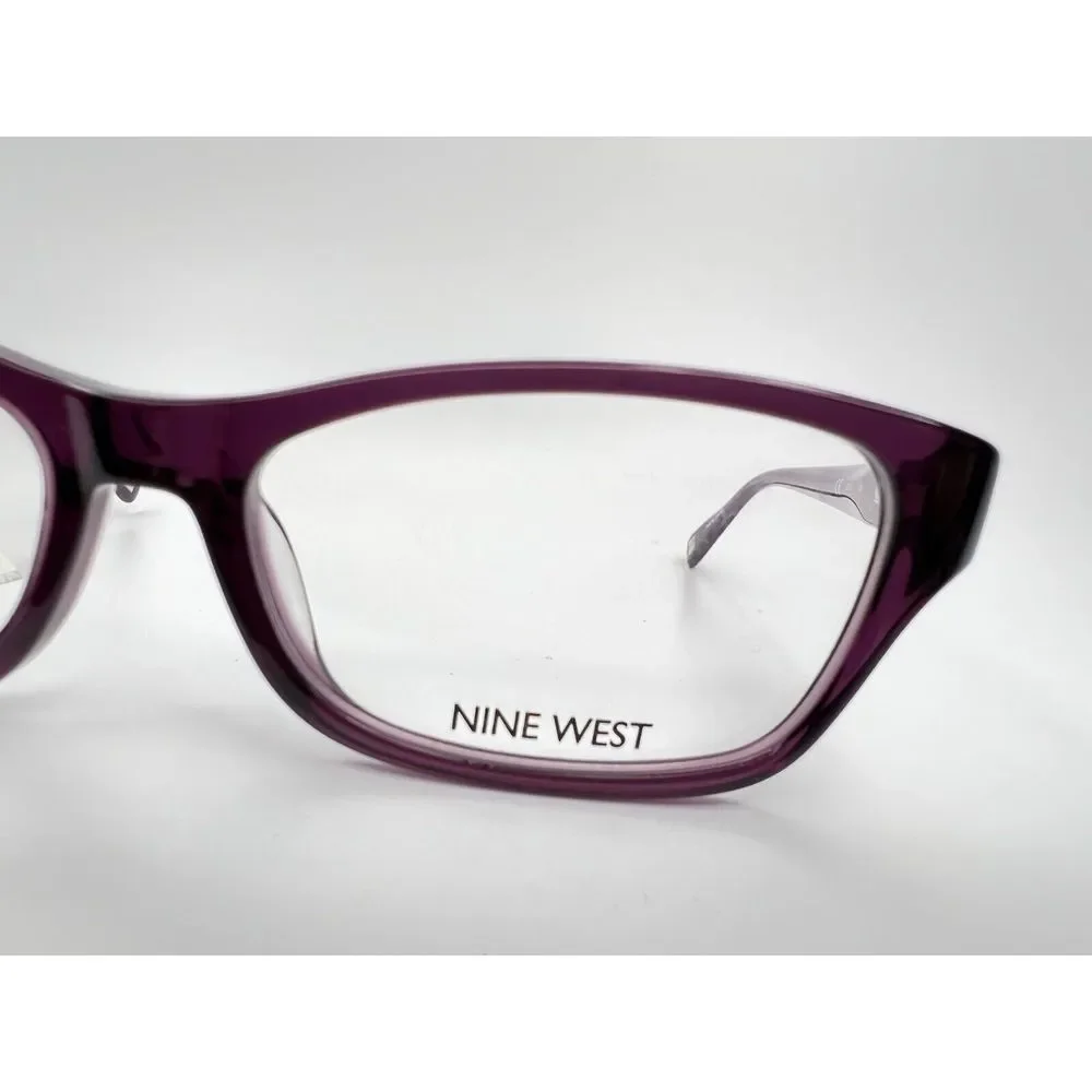 Nine West NW5047 500 Purple Crystal Rectangular Eyeglasses Frames 52[]15 135 mm - Picture 3 of 12